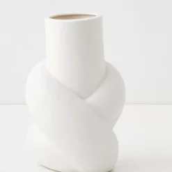 Knot Ceramic Vase White