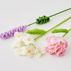 Lavender Hand Knitted Crochet Flower Purple