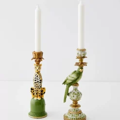 Leon Leopard Resin Candle Holder