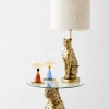 Leon Leopard Resin Table Lamp Gold