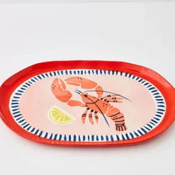 Lobster Ceramic Platter Pink
