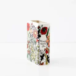 Looking Glass Ceramic Book Vase White