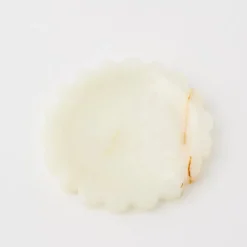 Marble Scallop Decorative Tray Beige