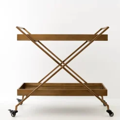 Metal Bar Cart Gold
