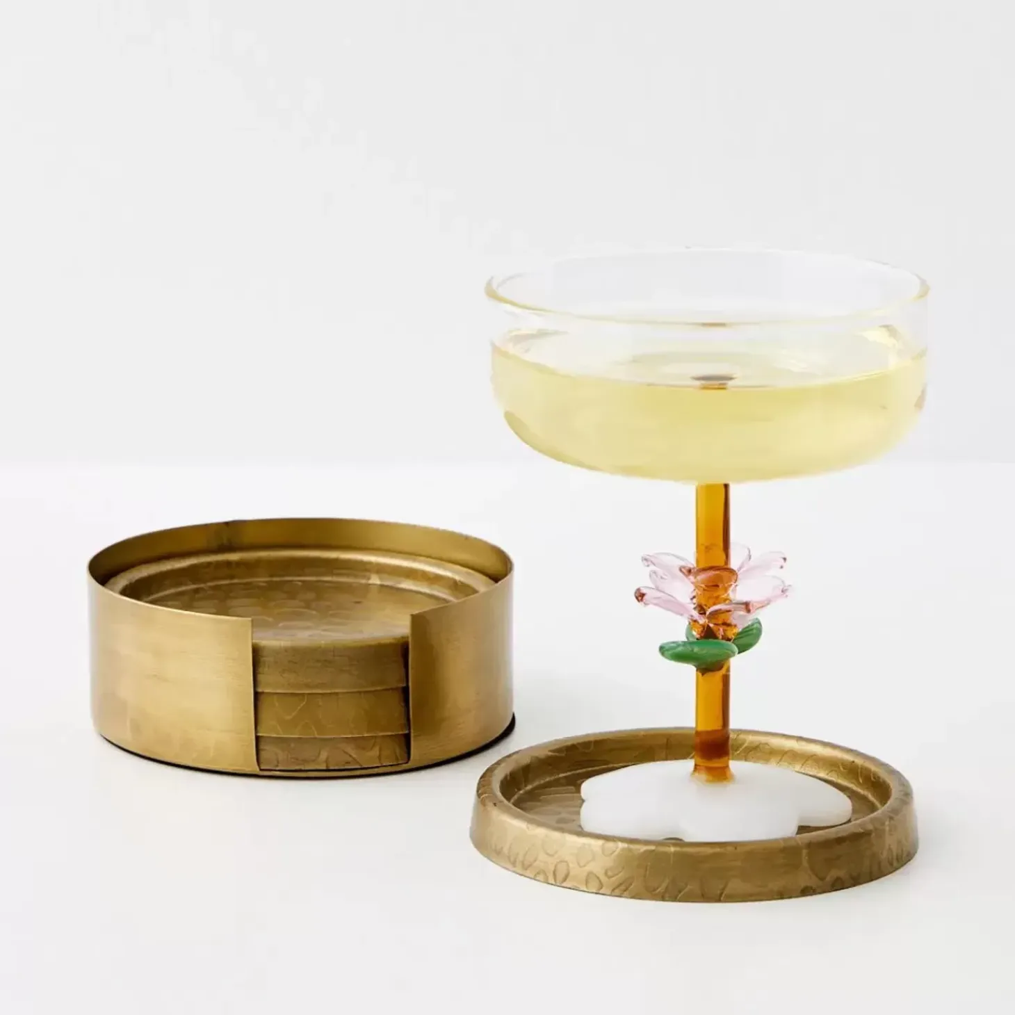 Metal Coasters 4 Pack Gold