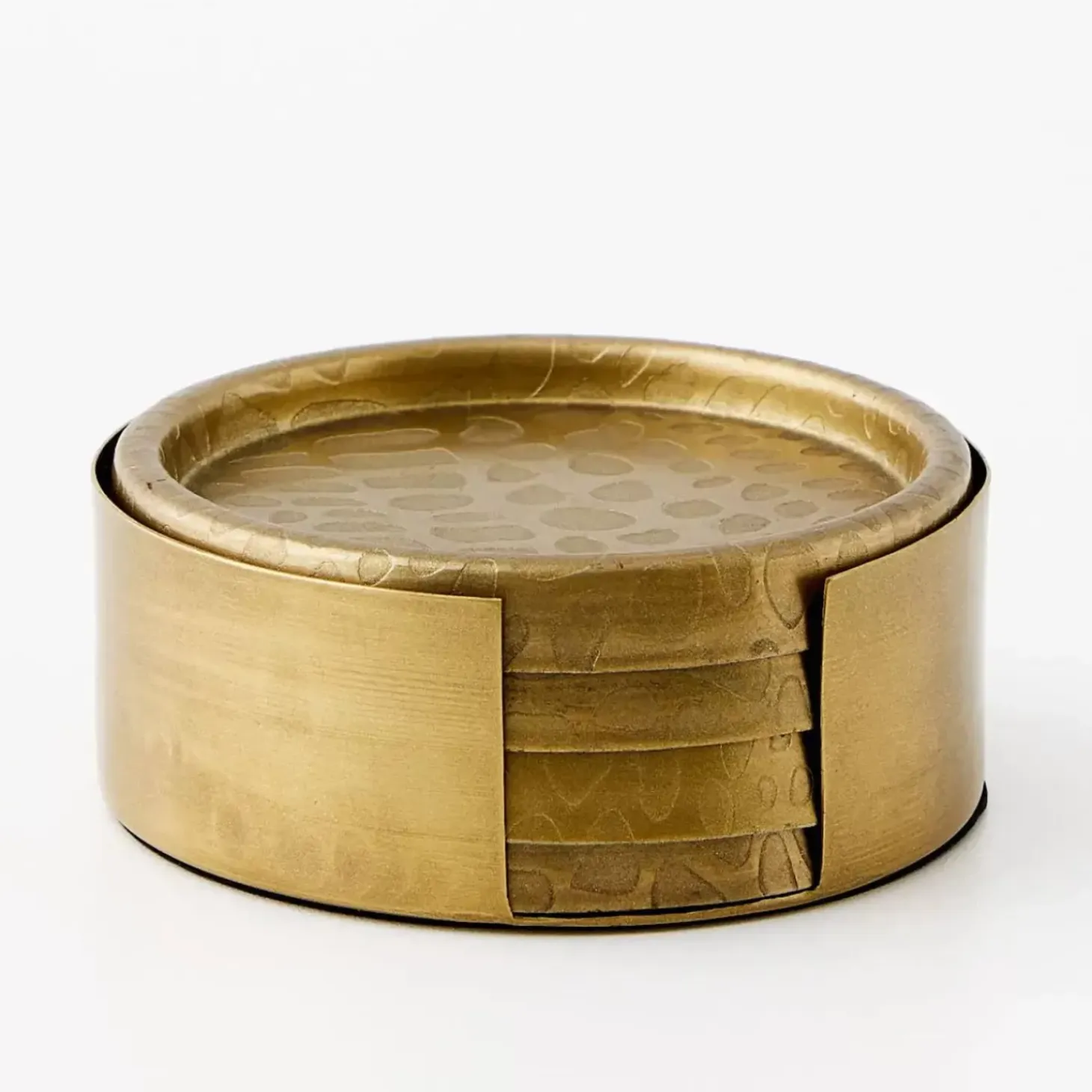 Metal Coasters 4 Pack Gold