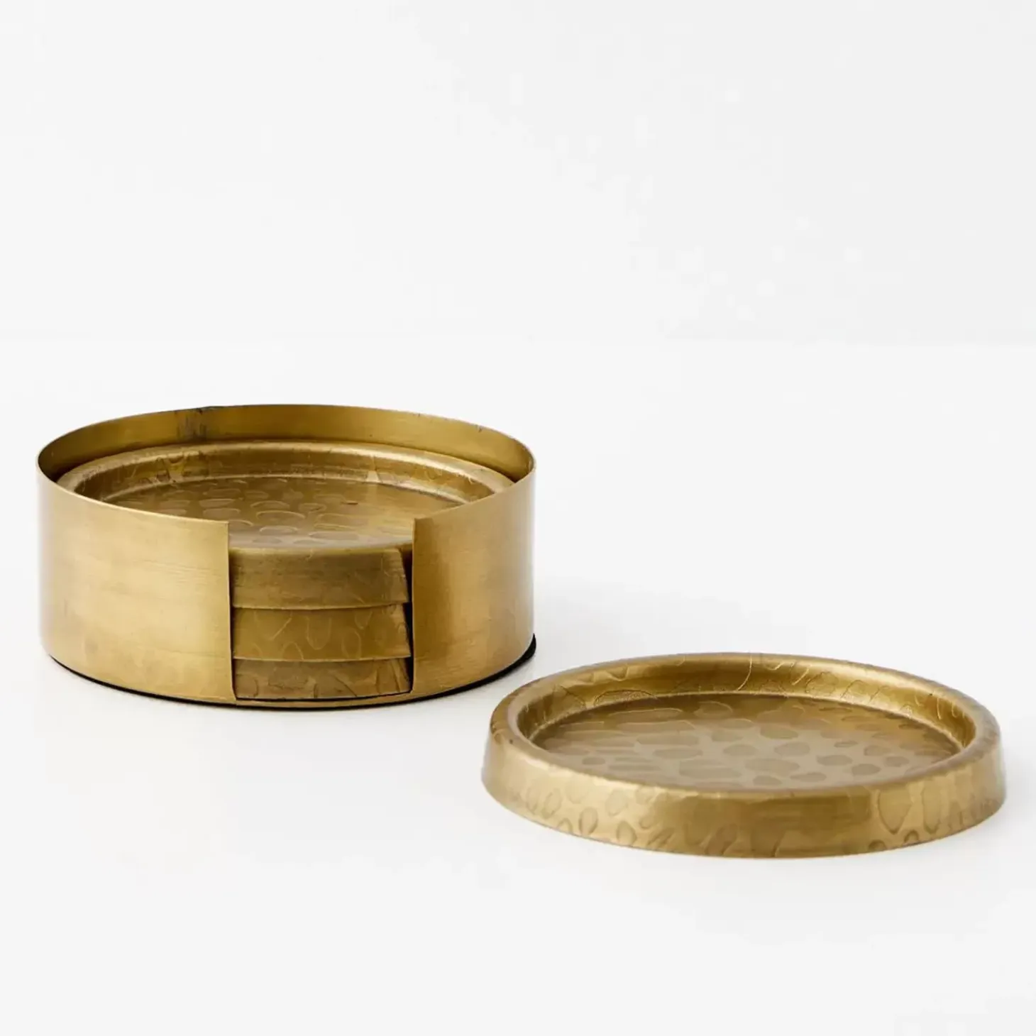 Metal Coasters 4 Pack Gold