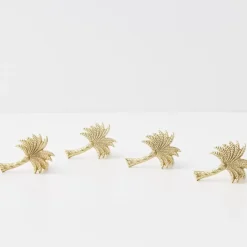 Miami Metal Napkin Rings Gold