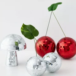 Mirrored Cherry Sculpture Red