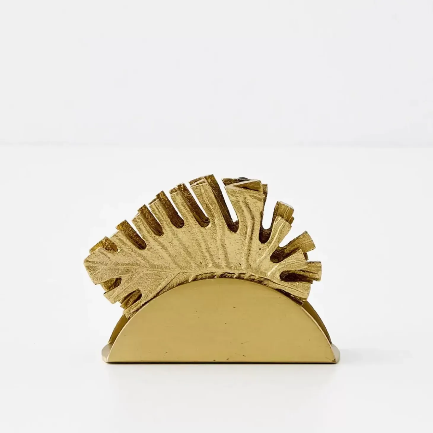 Monstera Metal Coaster Set Gold
