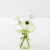 Mushroom Coloured Glass Vase Green