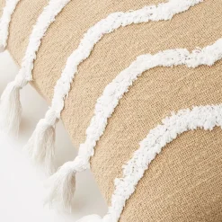 Newport Cotton Cushion With Insert Natural/White