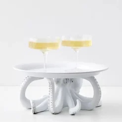 Otis Octopus Resin Decorative Tray White