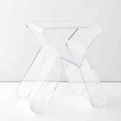 Paperclip Acrylic Side Table Clear