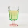 Posie Ribbed Wine Glass Green