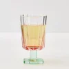 Posie Ribbed Wine Glass Pink