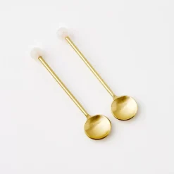 Quartz Brass Dessert Tea Spoon Set