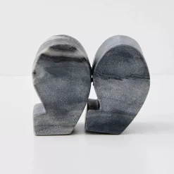 Quote Marble Bookends Grey