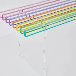 Rainbow Acrylic Side Bench Seat