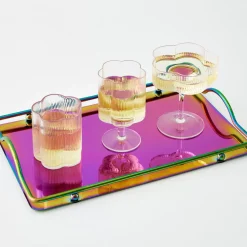 Ribbed Flower Wine Glass