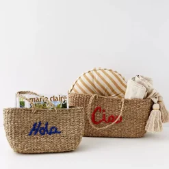 Riviera Rattan Basket Shopper Set
