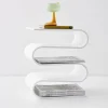 S Bend Acrylic Side Table White