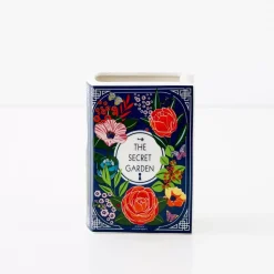 Secret Garden Ceramic Book Vase Navy