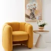Shell Fabric Accent Chair Mustard