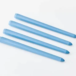 Solid Blue Taper Candle Set