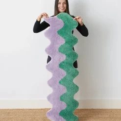 Squiggle Floor Runner Lavender/Green
