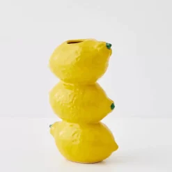 Stacked Lemon Ceramic Vase