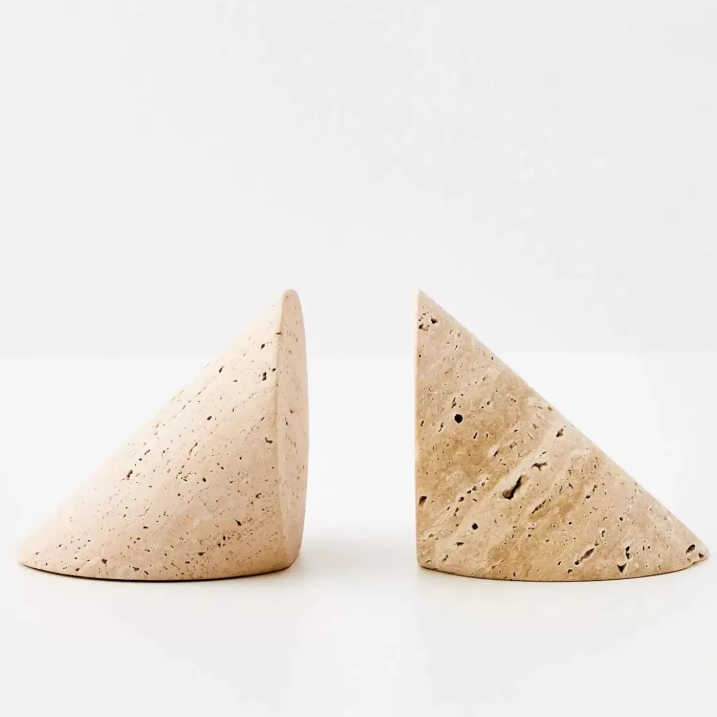 Travertine Stone Bookends