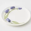 Tulip Ceramic Decorative Plate Purple