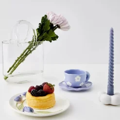 Tulip Ceramic Decorative Plate Purple