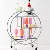 Vintage Style Bar Cart Silver