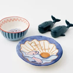 Wally Whale Ceramic Salt & Pepper Shakers