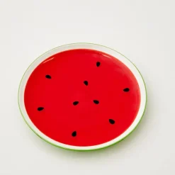 Watermelon Ceramic Plate Red