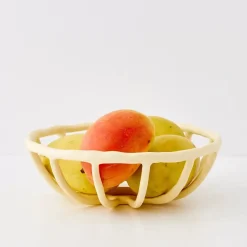 Weave Resin Fruit Bowl Beige
