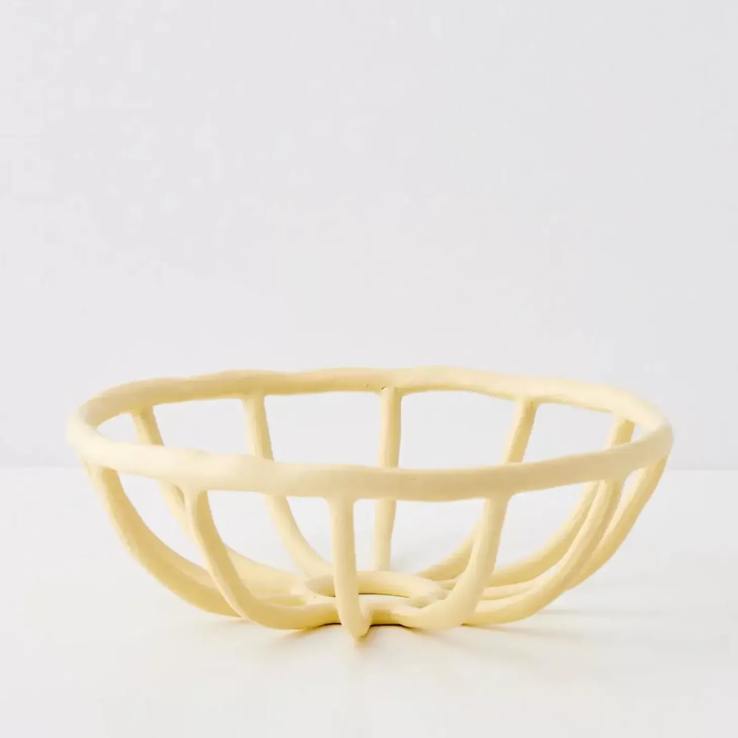 Weave Resin Fruit Bowl Beige
